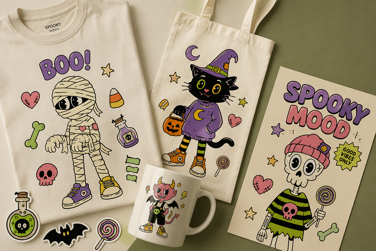 Spooky Friends- Halloween Collection, a Seasonal Illustration by Alina Sh (Photo 6 of 9)
