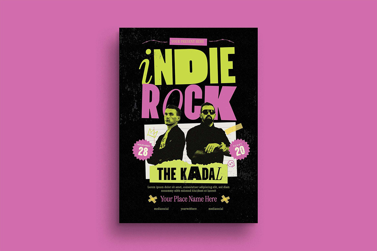 Indie Rock Music Festival Flyer, a Flyer Template by megarez (Photo 1 of 3)