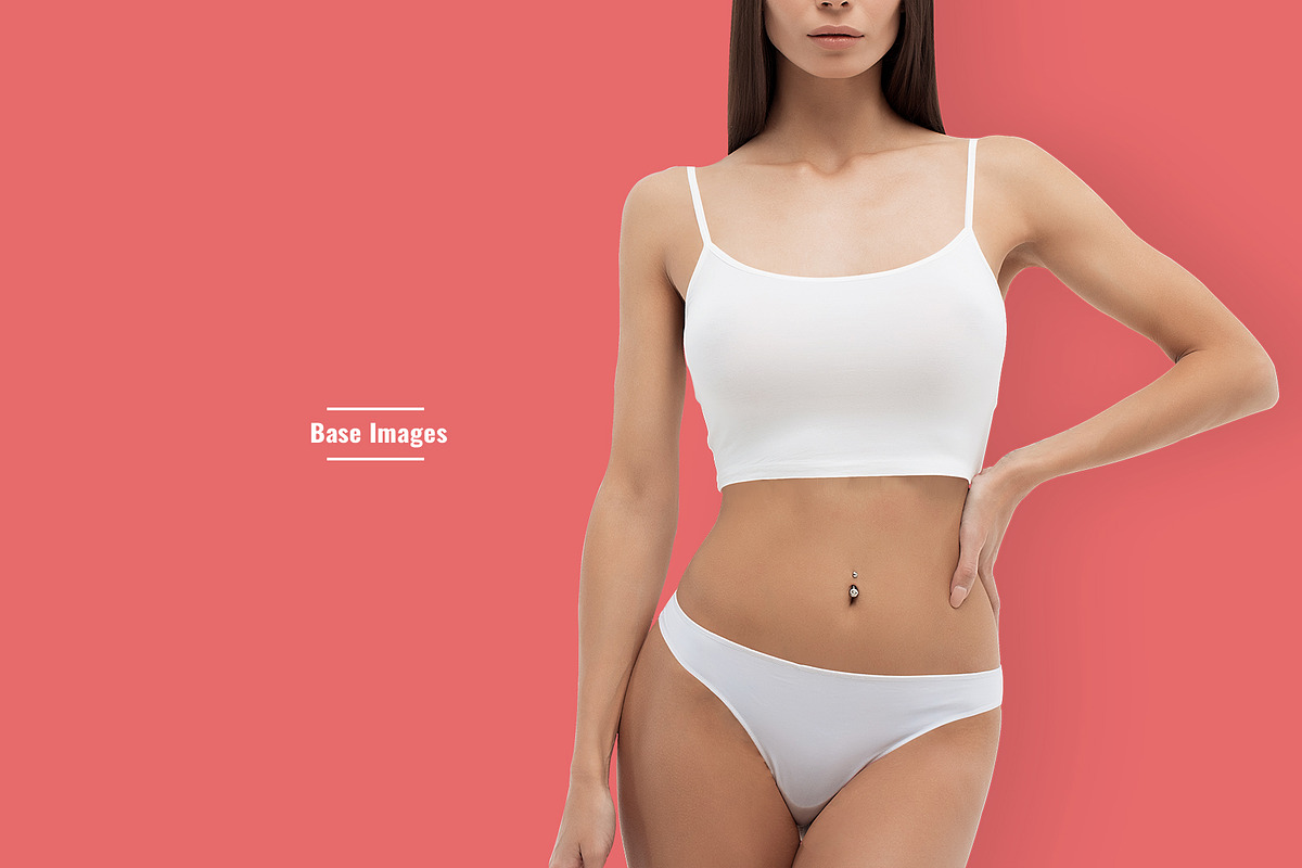Female Cotton Inner Wear Set Mockup, an Apparel Mockup by Designertale (Photo 6 of 6)