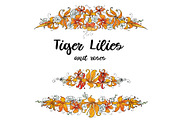 Tiger Lilies & Roses - clip-art, an Illustration by Zooza Art (Thumbnail 4 of 15)