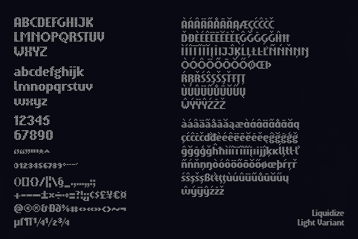 Liquidize | Fluid + Dotted Typeface, a Sans Serif Font by wendyleftmealone (Photo 3 of 9)