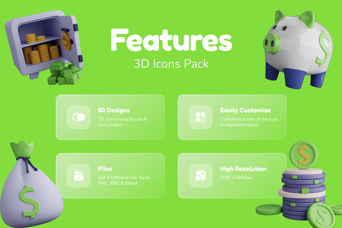 3D Spending Money Icons, a Duotone Icon by Vectors Market (Photo 2 of 7)