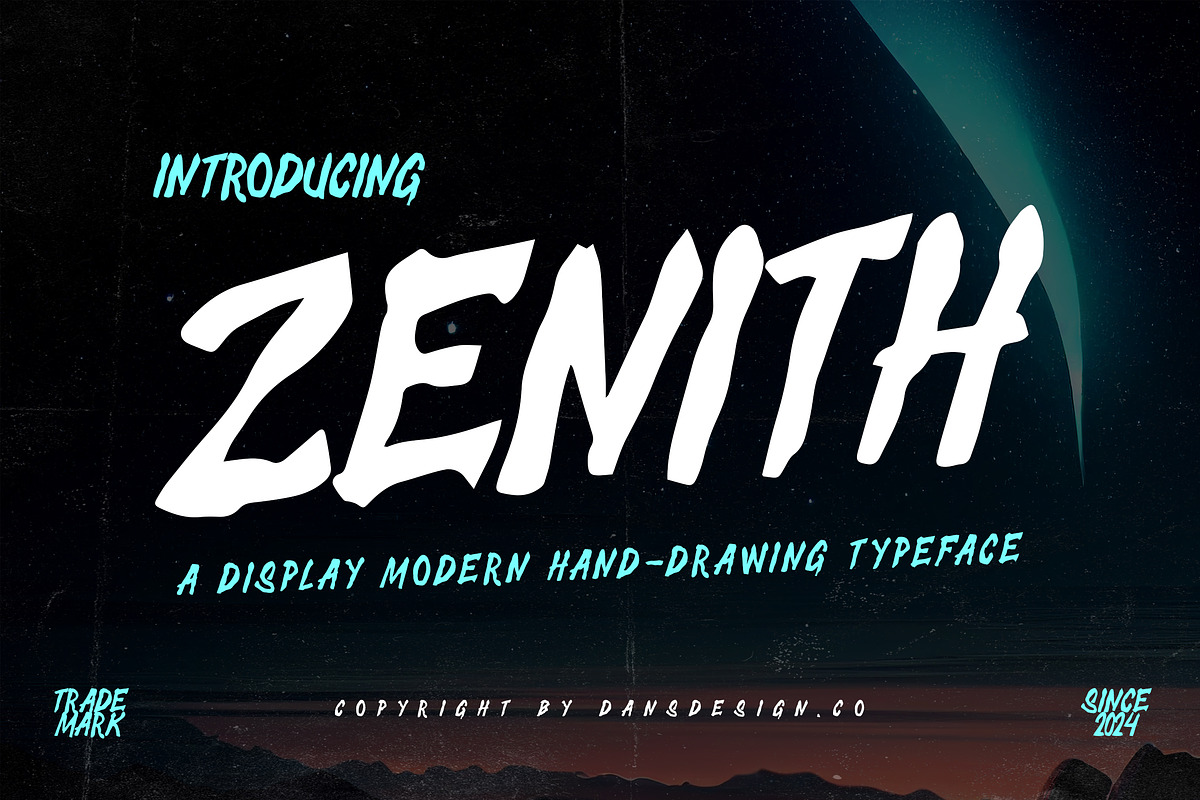 Zenith Hand Drawing Graffiti Marker, a Blackletter Font by dansdesign (Photo 1 of 12)