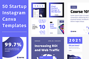 50 Startup Instagram Post Templates, a Social Media Template by Minva Themes (Thumbnail 1 of 4)