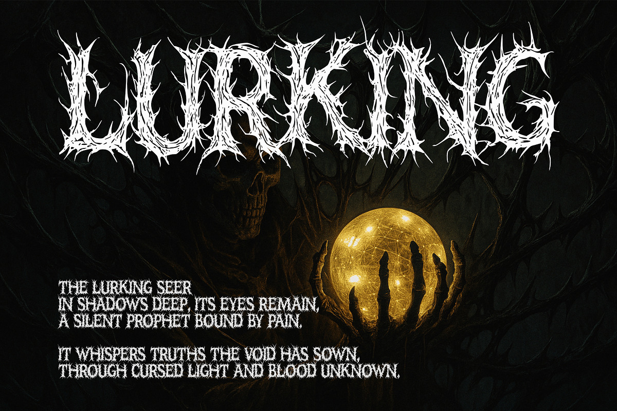 Zorth Samlo - Death Metal Font, a Blackletter Font by Sealoung (Photo 3 of 8)