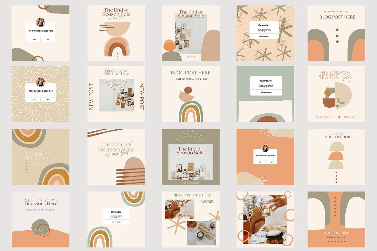 Boho Social Media Templates, a Device Mockup by Le Maison Bohem (Photo 4 of 10)