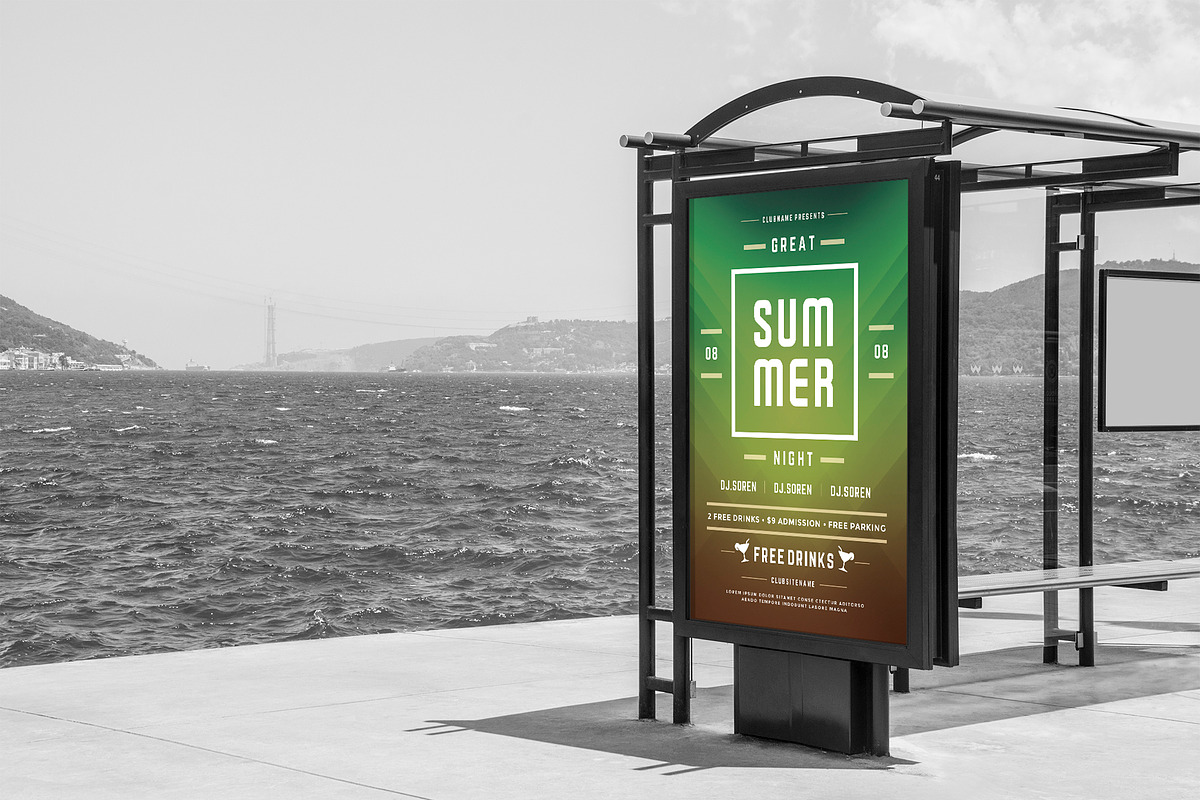 Summer beach party flyer template, a Flyer Template by Vasya Kobelev (Photo 3 of 4)