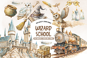 Wizard School Clipart Bundle, an Illustration by TatiMockup (Thumbnail 1 of 4)