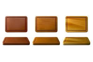 Wooden cutting boards. Rectangular, an Illustration by winwin.art