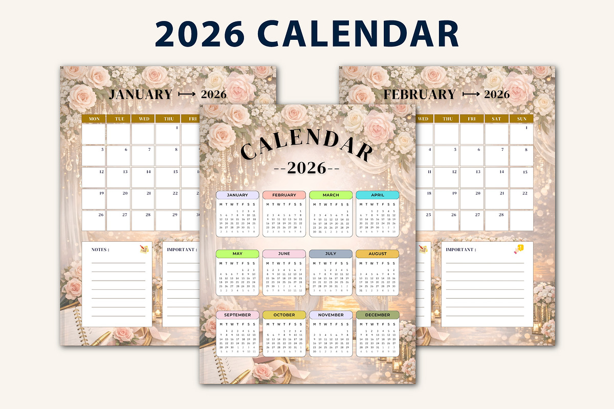 2026–2027 Wedding Planning Companion, a Stationery Template by Designmela01 (Photo 7 of 10)