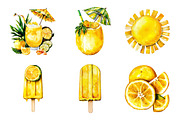 Watercolor Summer Vibe Clipart, an Illustration by SinaCreation (Thumbnail 3 of 9)