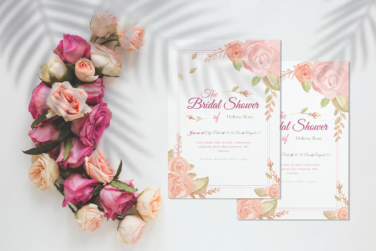 Sale flowers wedding invitation card, an Invitation Template by Workhu (Photo 1 of 3)