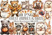 Autumn Forest Animals & Birds PNG, an Illustration by Sublimation Artist (Thumbnail 1 of 6)