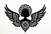 Ornate Angel Silhouette Graphic, an Illustration by Designs_River (Thumbnail 5 of 9)
