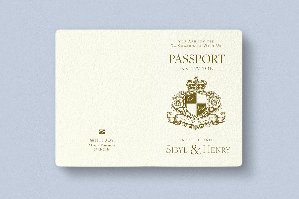 Passport Wedding Invitation Template, an Invitation Template by BrandPacks (Photo 4 of 4)
