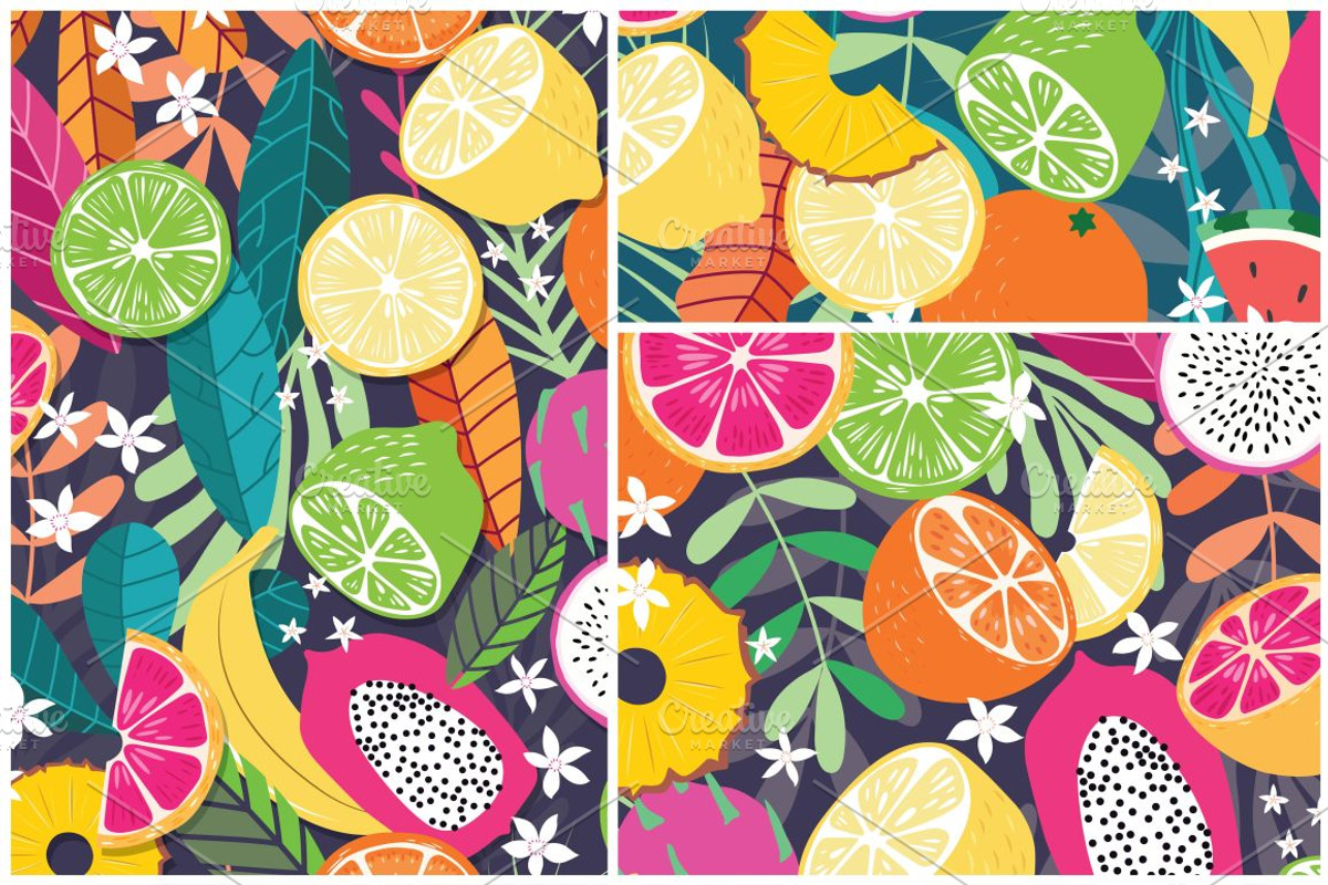 55 Tropical Fruit Seamless Patterns, a Pattern Graphic by Blue Lela Design (Photo 15 of 15)