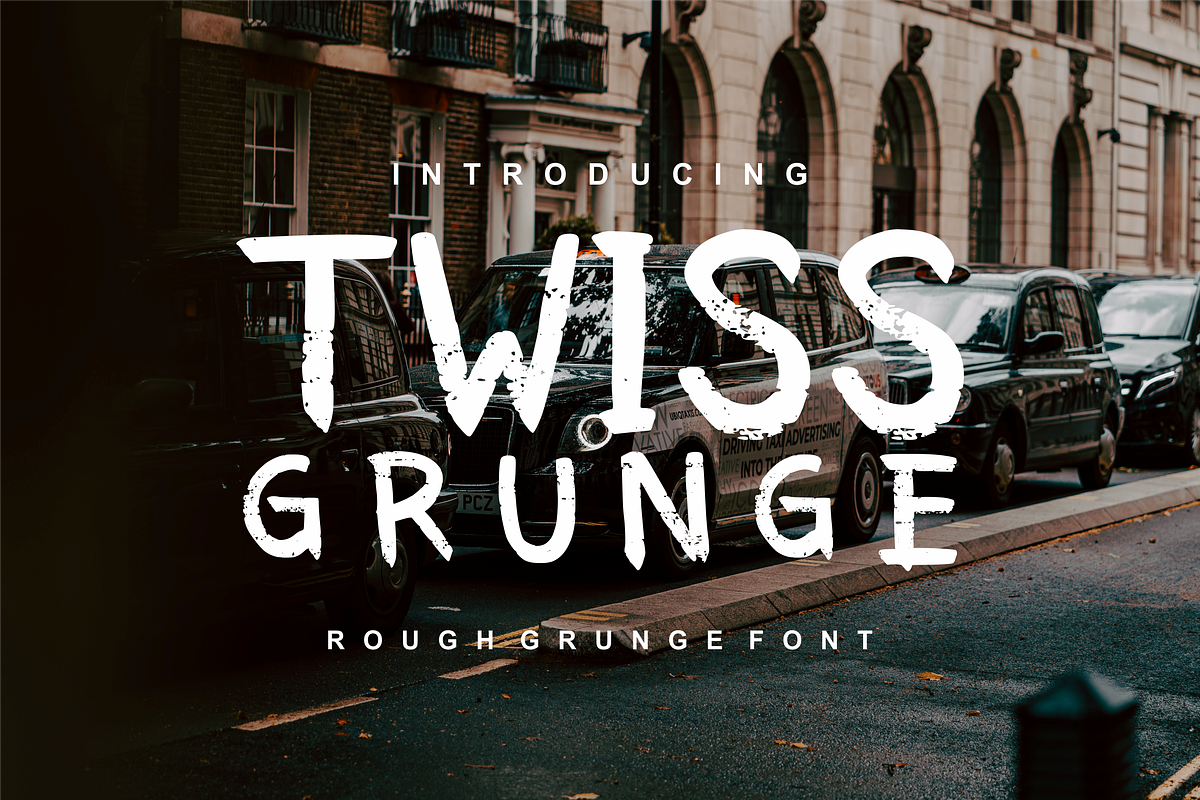 TwissGrunge Rough Grunge Font, a Script Font by zerologicstudio (Photo 1 of 3)