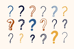 Hand drawn question mark set, a Decorative Illustration by Good Studio