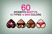 60 bootys for Valentine's day., an Emoji Icon by Firsik (Thumbnail 1 of 6)