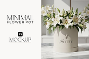Minimal Flower Pot Mockup, a Cups & Container Mockup by aana_flavs (Thumbnail 1 of 3)