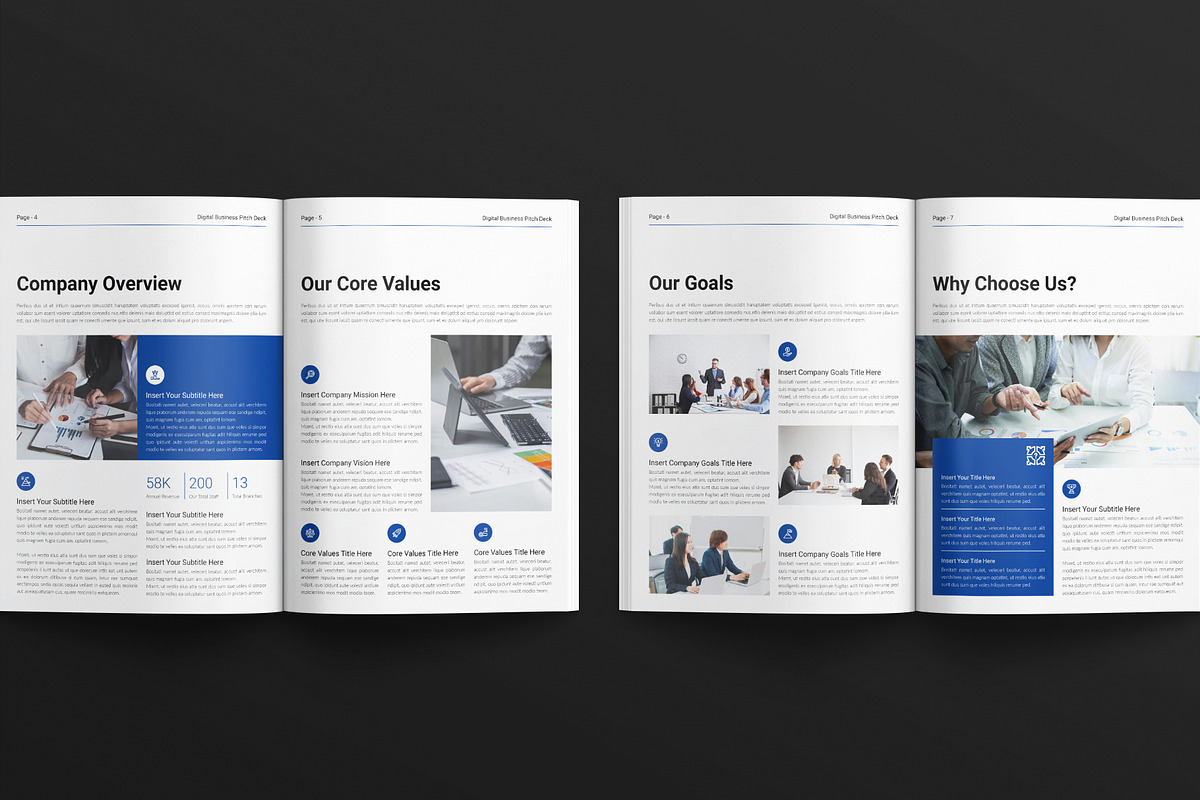 Digital Pitch Deck Template, a Brochure Template by E-Type (Photo 3 of 7)