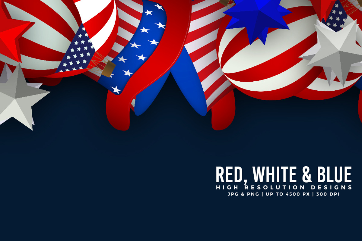 Red, White and Blue, a Pattern Graphic by Digital Art Creations (Photo 6 of 6)