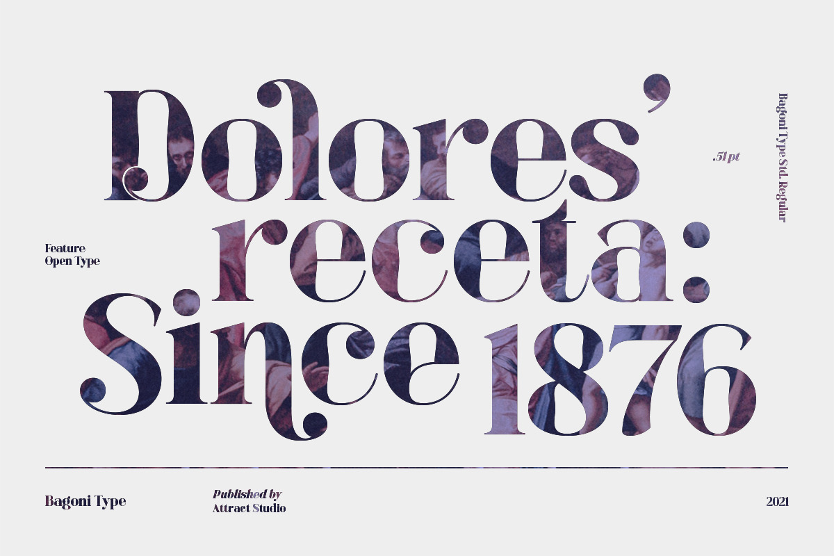Bagoni Type, a Serif Font by Attract Studio (Photo 4 of 19)