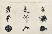 Tropical Icons Hand Drawn Graphics, an Icon by BirDIY Design (Thumbnail 4 of 10)