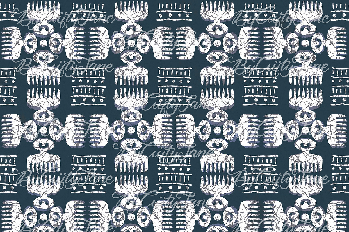 Adinkra DUAFE Pattern I, a Pattern Graphic by ByGiftyJane (Photo 6 of 11)