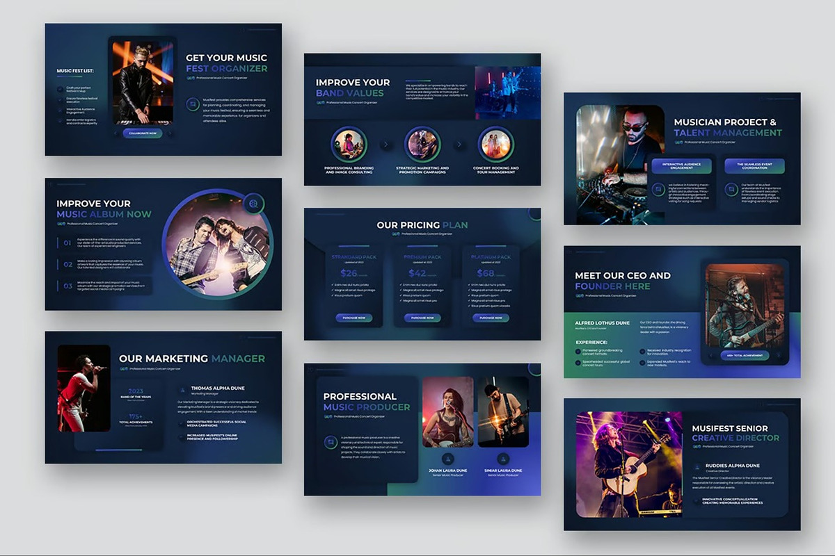 Music Concert Keynote Templates, a Presentation Template by Fit-tee (Photo 4 of 10)