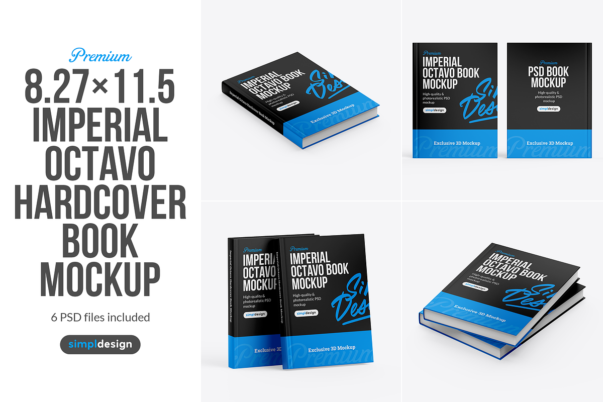 Imperial Octavo Book Mockup, a Books & Magazine Mockup by SimplDesign (Photo 1 of 13)
