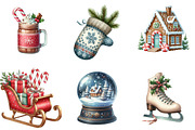 Christmas Winter Clipart, an Illustration by DreamArtGraphic (Thumbnail 3 of 6)