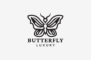 Butterfly Outline Logo