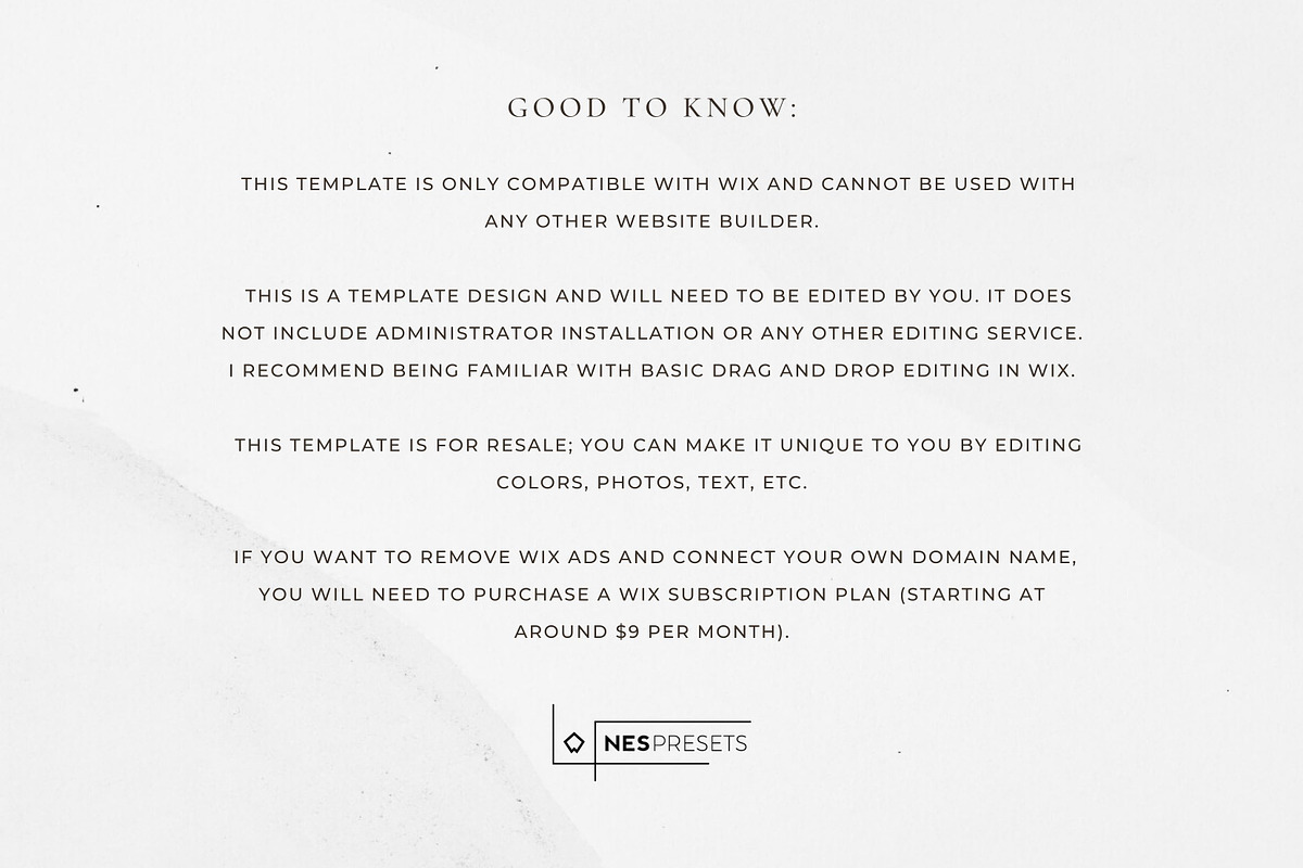 Wix Website Template - Ecommerce, a Wix Template by Nes Design Co (Photo 7 of 9)