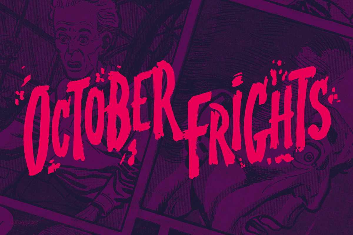 Splatterpunks A Halloween Brush Font, a Font by Wingsart Studio (Photo 7 of 15)