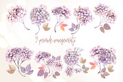 Snake Hydrangeas Garden Clipart, a Decorative Illustration by Shabbypie (Thumbnail 7 of 20)