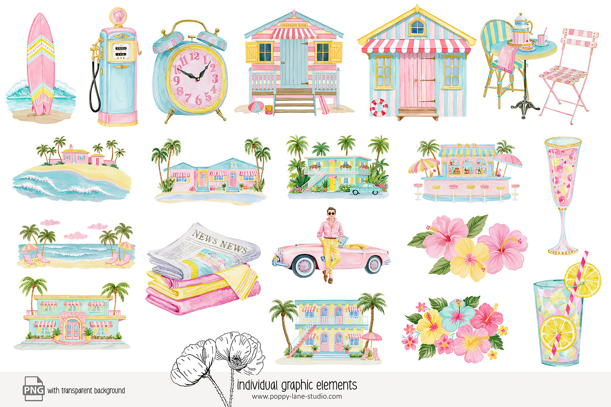 125 vintage holiday clip art, a Seasonal Illustration by Poppy Lane Studio (Photo 6 of 11)