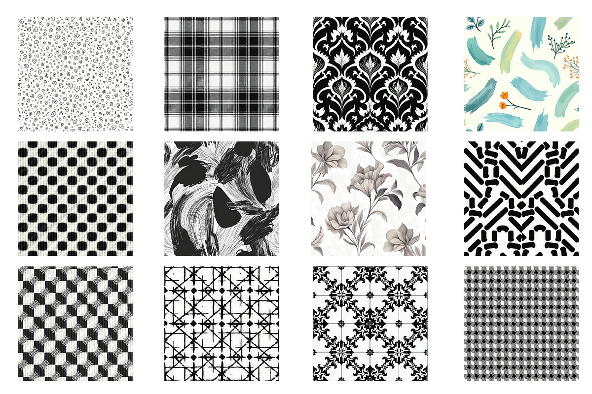 Black and White Digital Papers, a Work Illustration by Sublimation Store (Photo 2 of 2)
