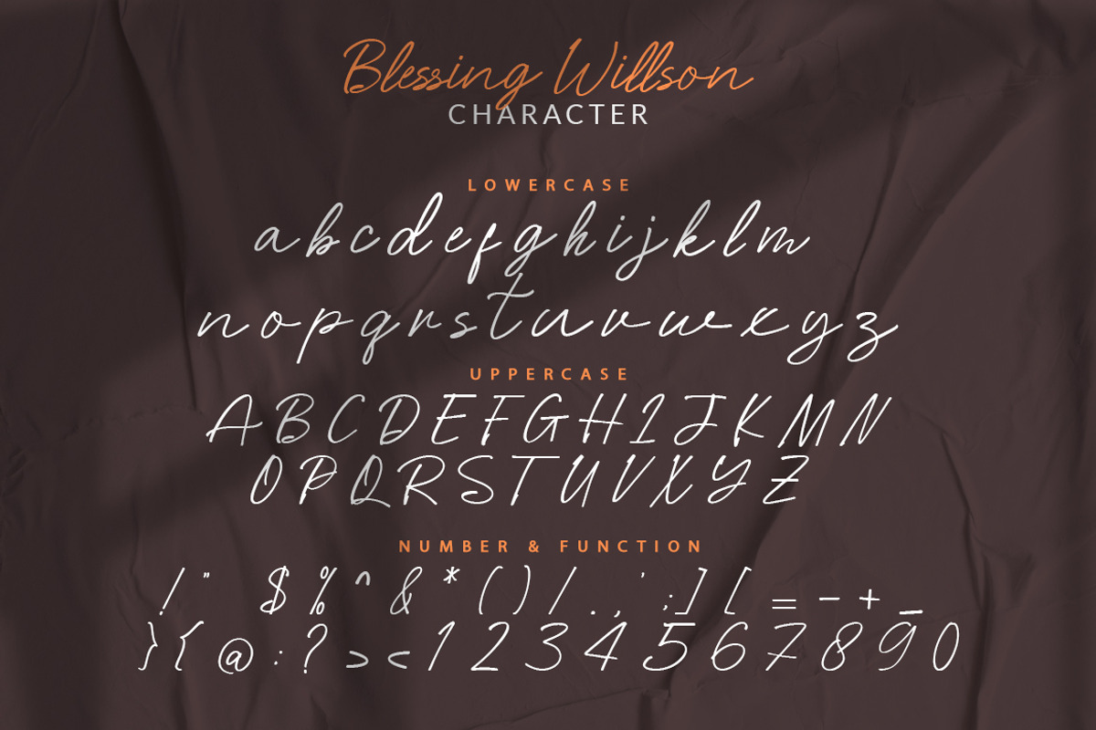 Blessing Willson, a Script Font by kerismaker (Photo 6 of 10)