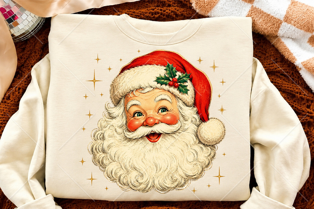Vintage Santa Claus Christmas PNG, a Seasonal Illustration by Canvas Craft (Photo 4 of 6)