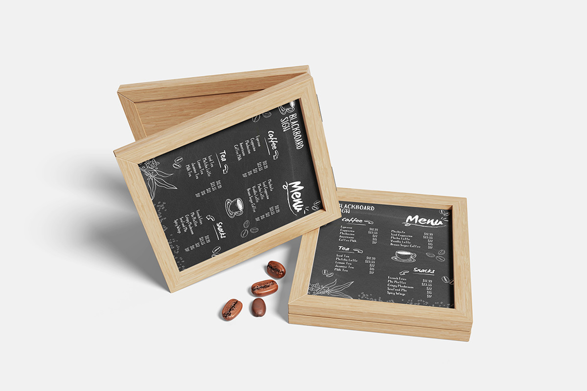 Blackboard Menu Sign Mockup, a Product Mockup by MrLetters (Photo 2 of 5)