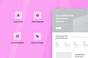 Dentist Clinic Wireframe Website