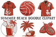 Summer Beach Doodle Clipart, an Illustration by OK Design (Thumbnail 2 of 6)