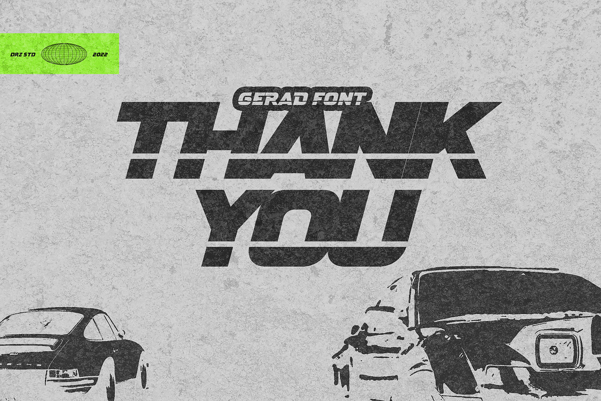 Gerad - Industrial Modern Font, a Sans Serif Font by Drizy (Photo 9 of 9)