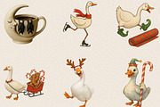 Quirky Christmas Goose Clipart, an Illustration by SVGArt (Thumbnail 8 of 8)