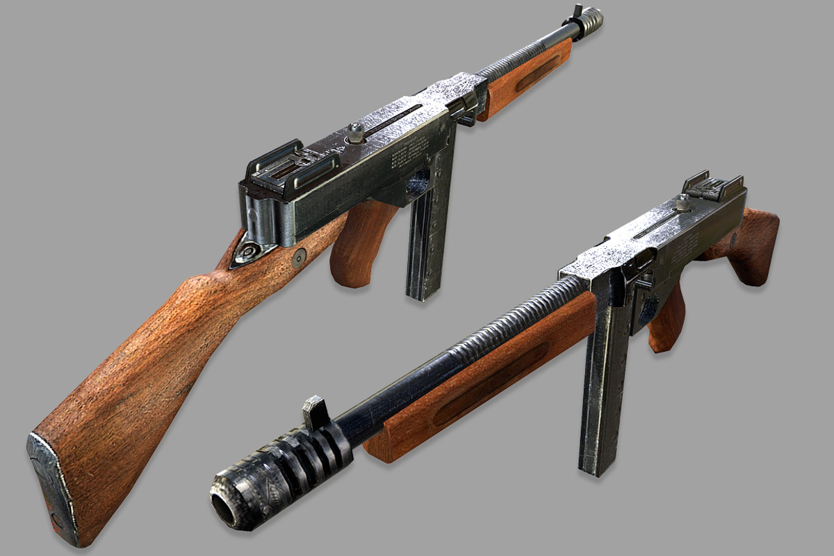 Thompson Submachine Gun, an Object 3D Model by Beatheart Creative Studio (Photo 6 of 7)