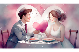 A romantic couple in cartoon style, an Arts & Entertainment Photo by Igor Tichonow