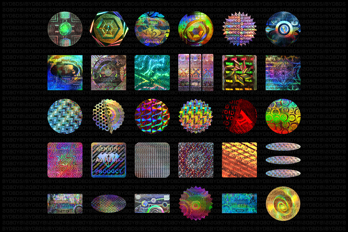 Holographic Sticker Pack, a Texture Graphic by dbdslondon (Photo 4 of 7)