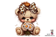 Bear with Leopard Bow PNG Bundle, a Graphic by Clipart Bloom (Thumbnail 2 of 12)