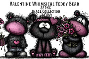 Valentine Whimsical Teddy Bear PNG, an Illustration by Dream Creation (Thumbnail 1 of 8)